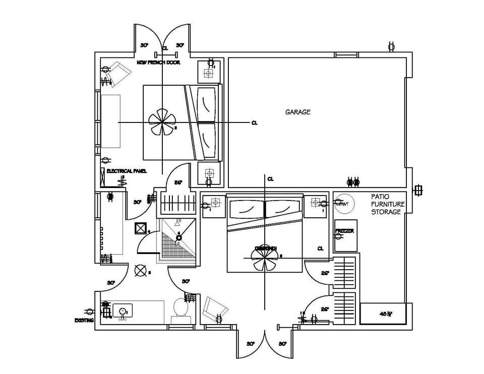 Guest house floor plan