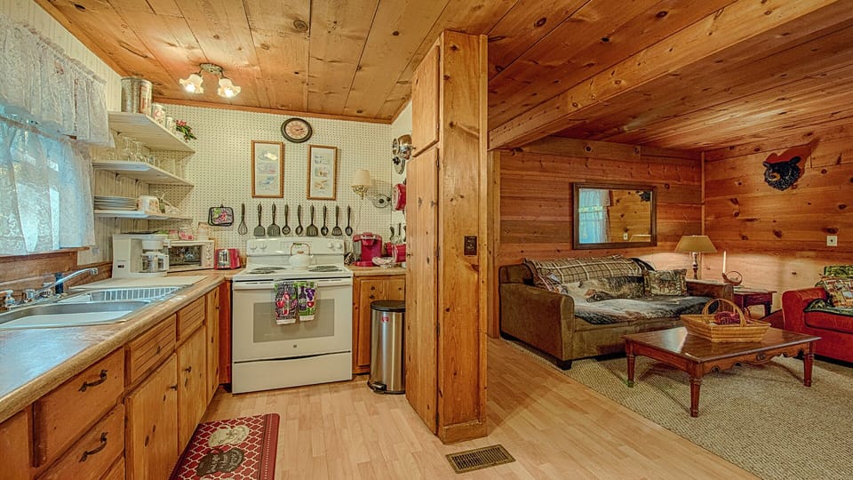 view of kitchen and great room