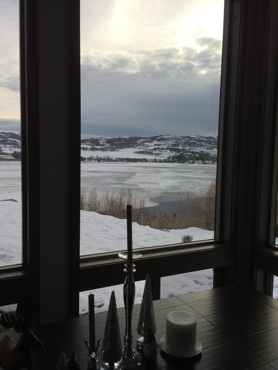 View from dining area in winter