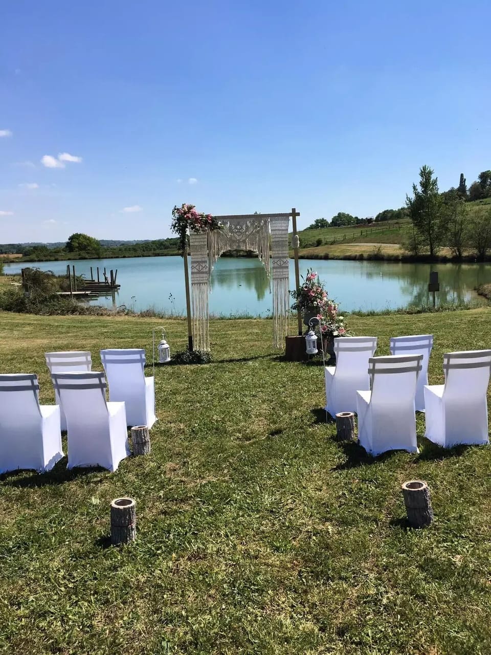 Outdoor banquet area