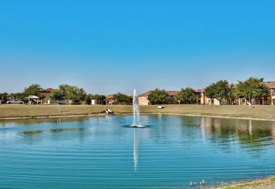 The pond our home is located next to
