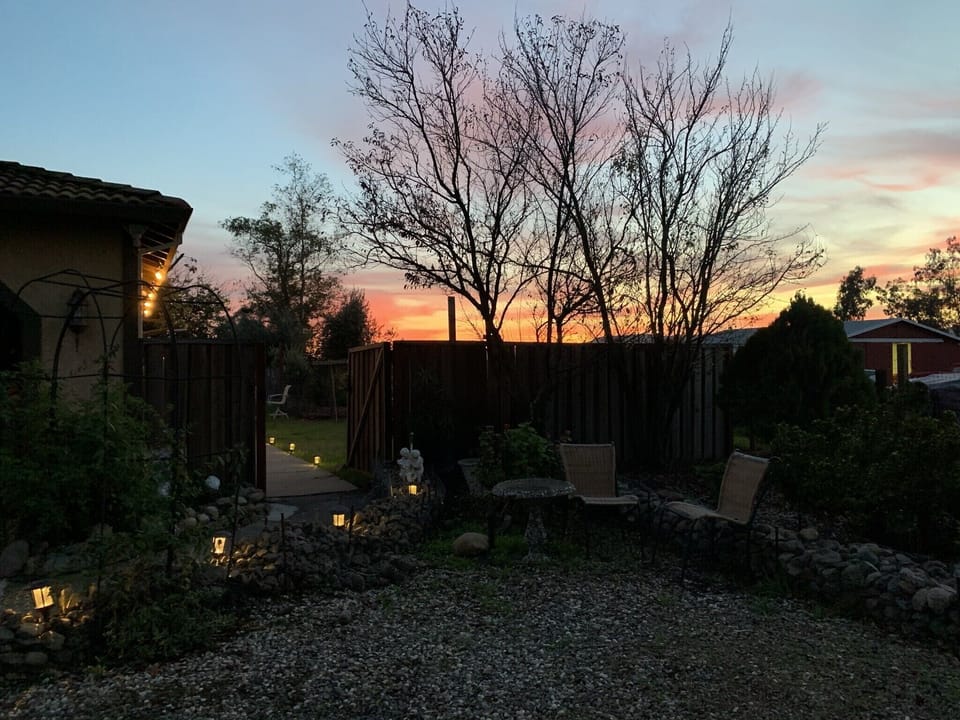 Sunset west side of the house 
