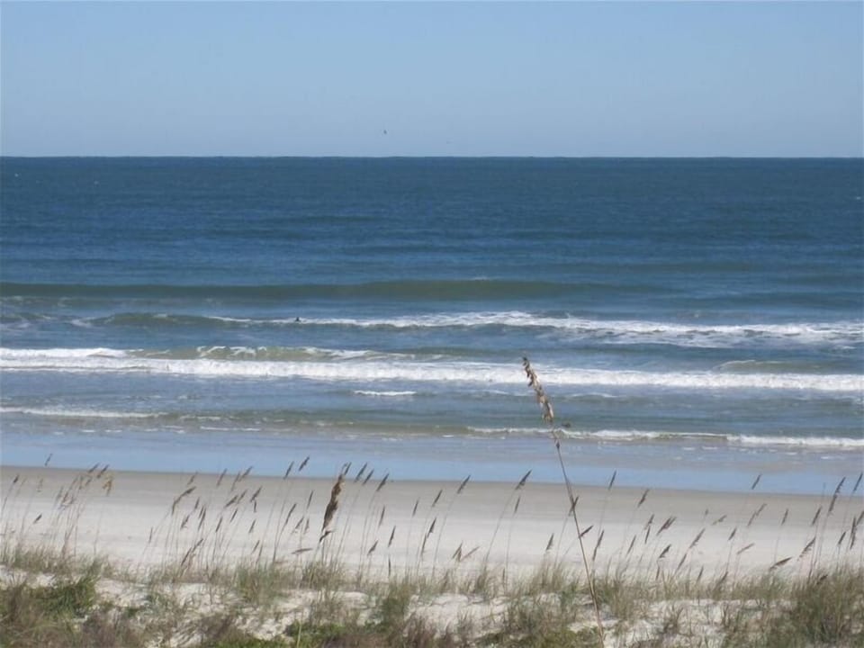 Oceanfront -  view from our ocean front deck and private dune walkover