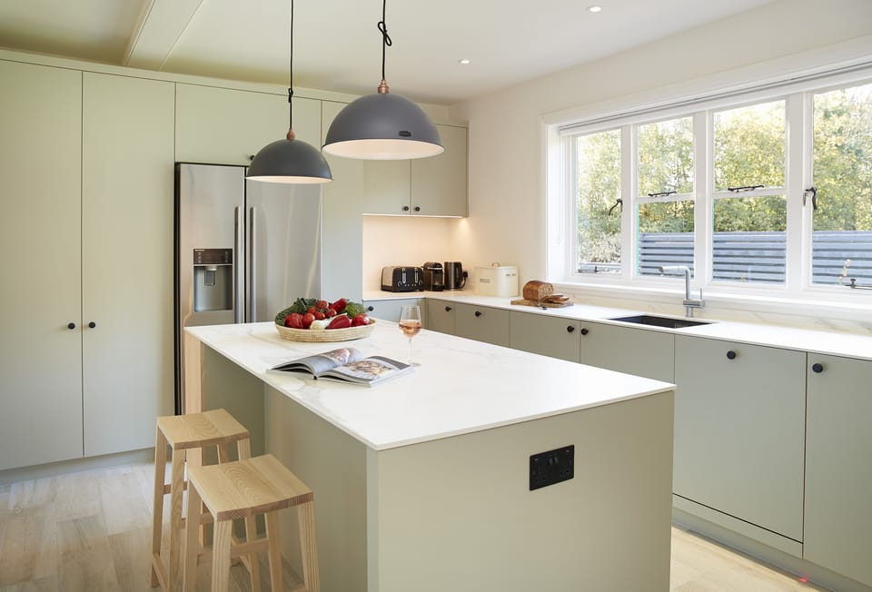 Ground floor: This modern kitchen is full of light and space