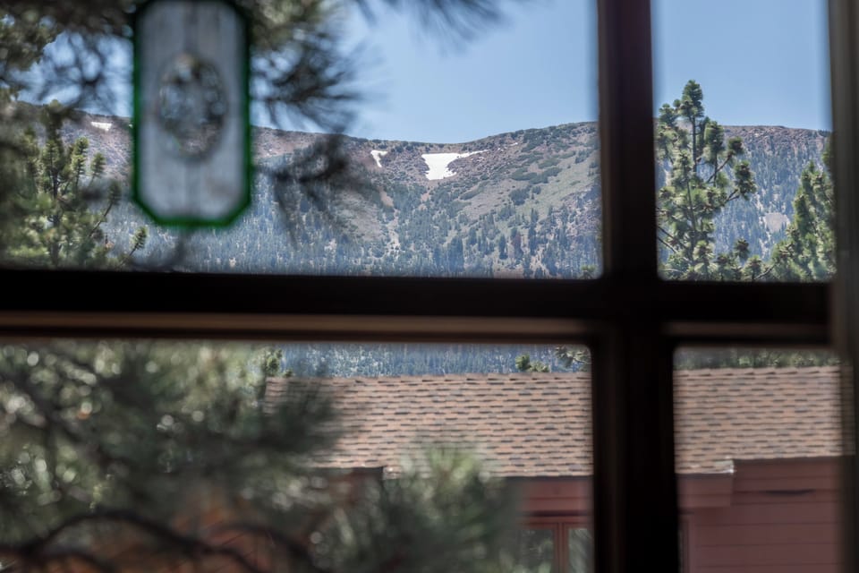 Mountain view out the living room window