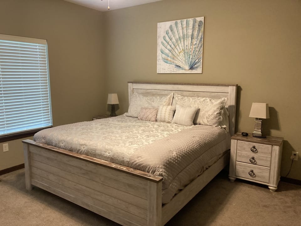 Master bedroom with king bed
