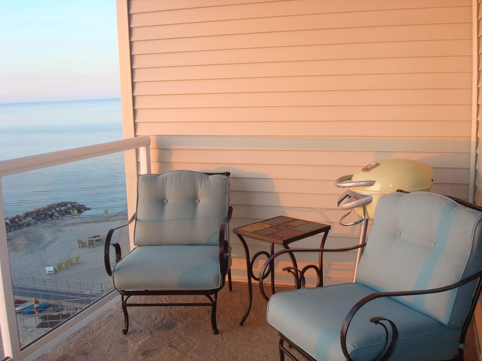 Balcony furniture and grill