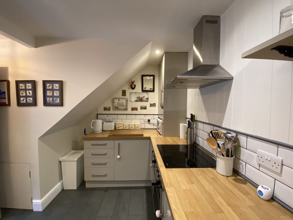 The kitchen is well stocked with essentials that you'll need for your stay.