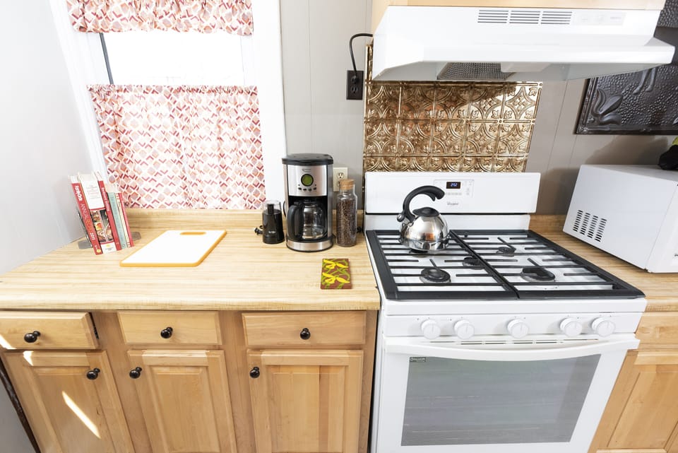 Plenty of cookware and cooking gadgets.