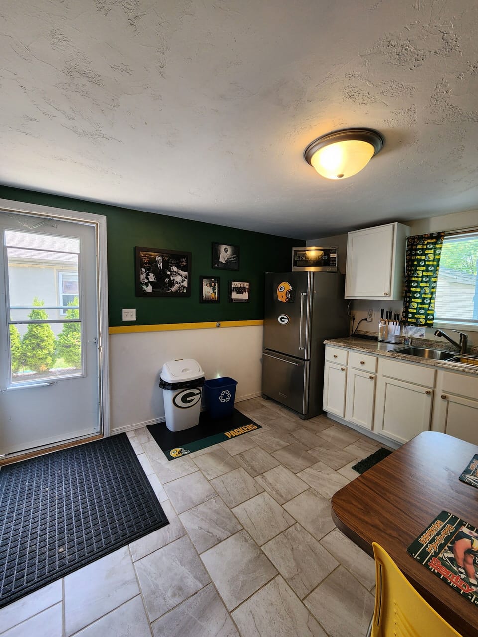 Packer kitchen - everything is Packers even the cabinet knobs