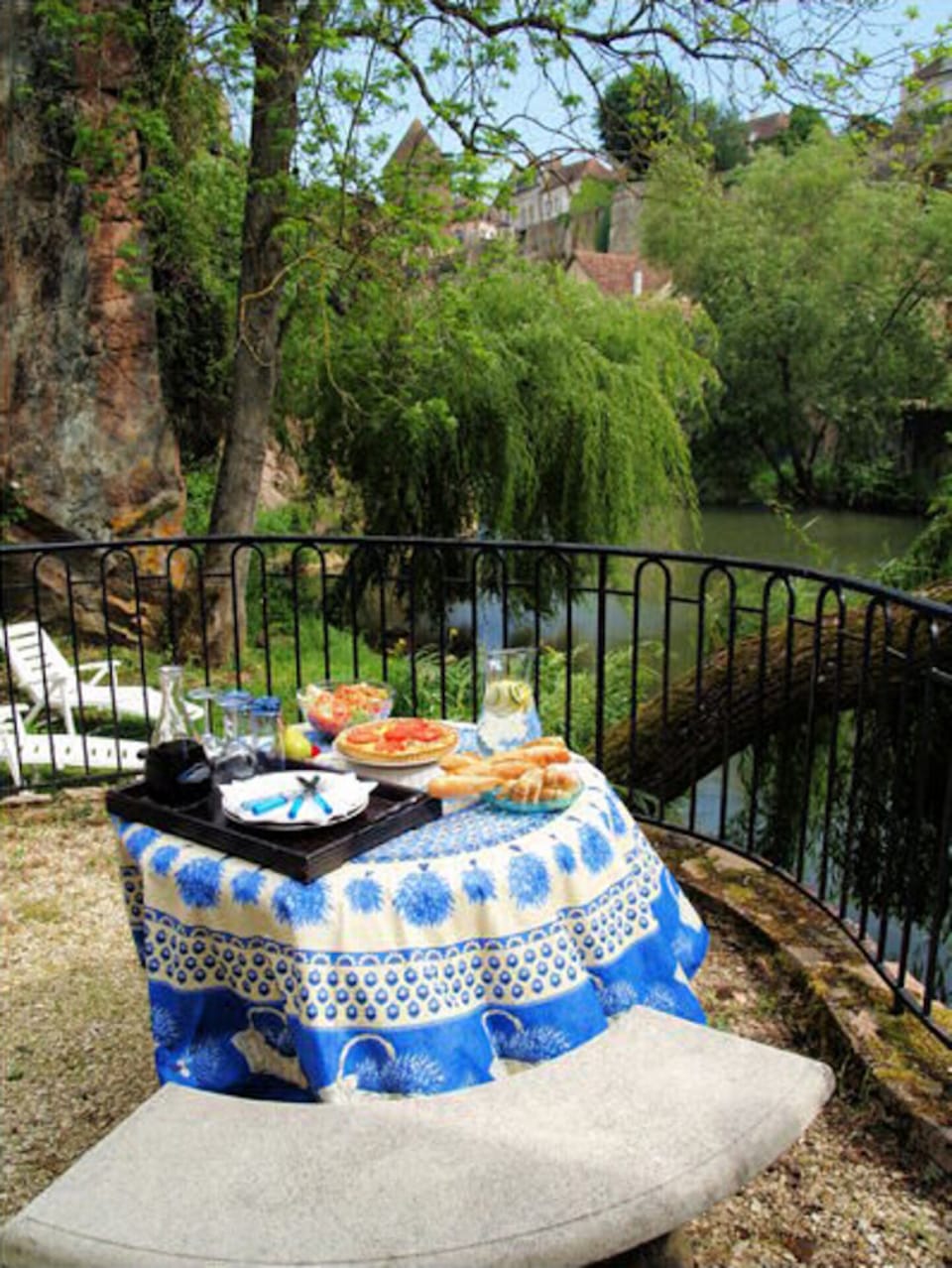 The private patio outside lower en-suite.