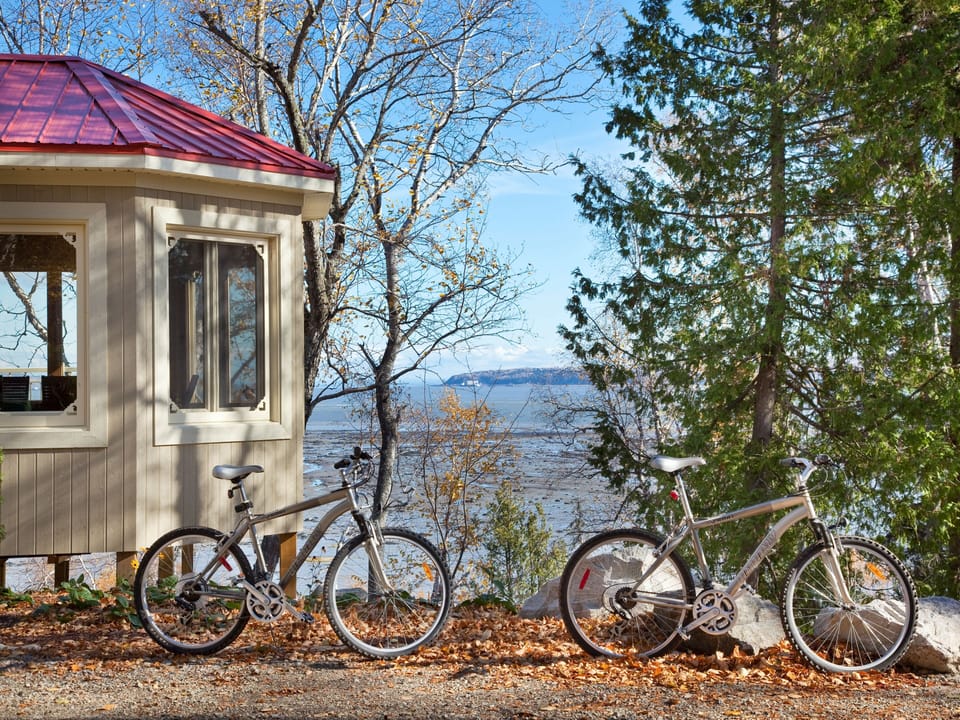 In summer two bicycles are provided