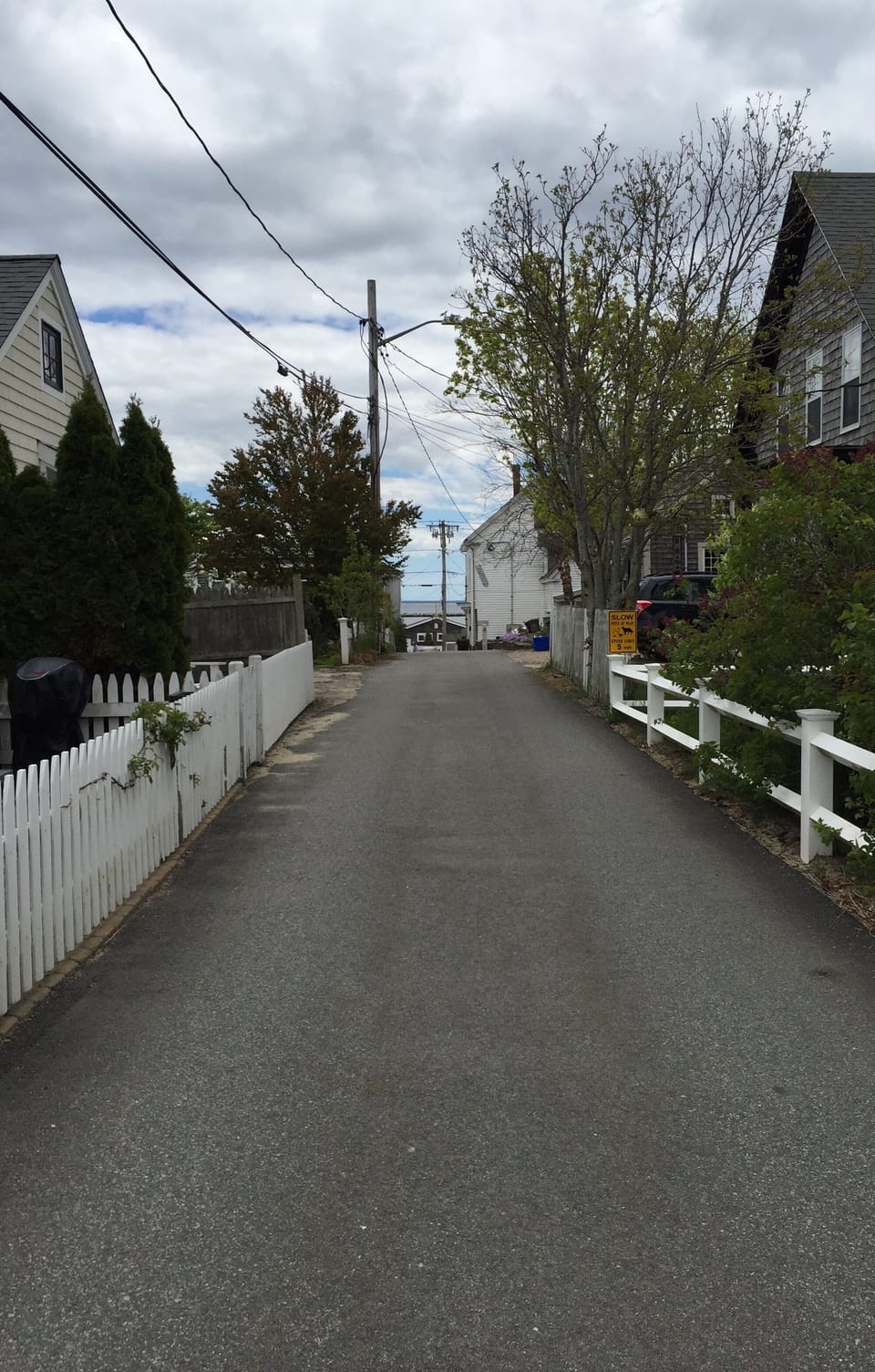 View from the road in front of our place