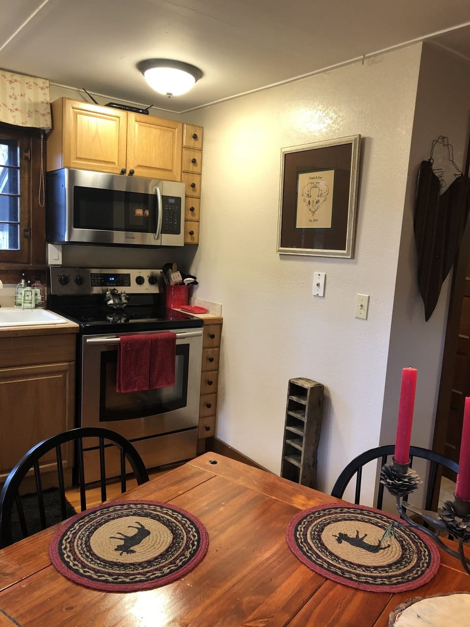Full size range and microwave