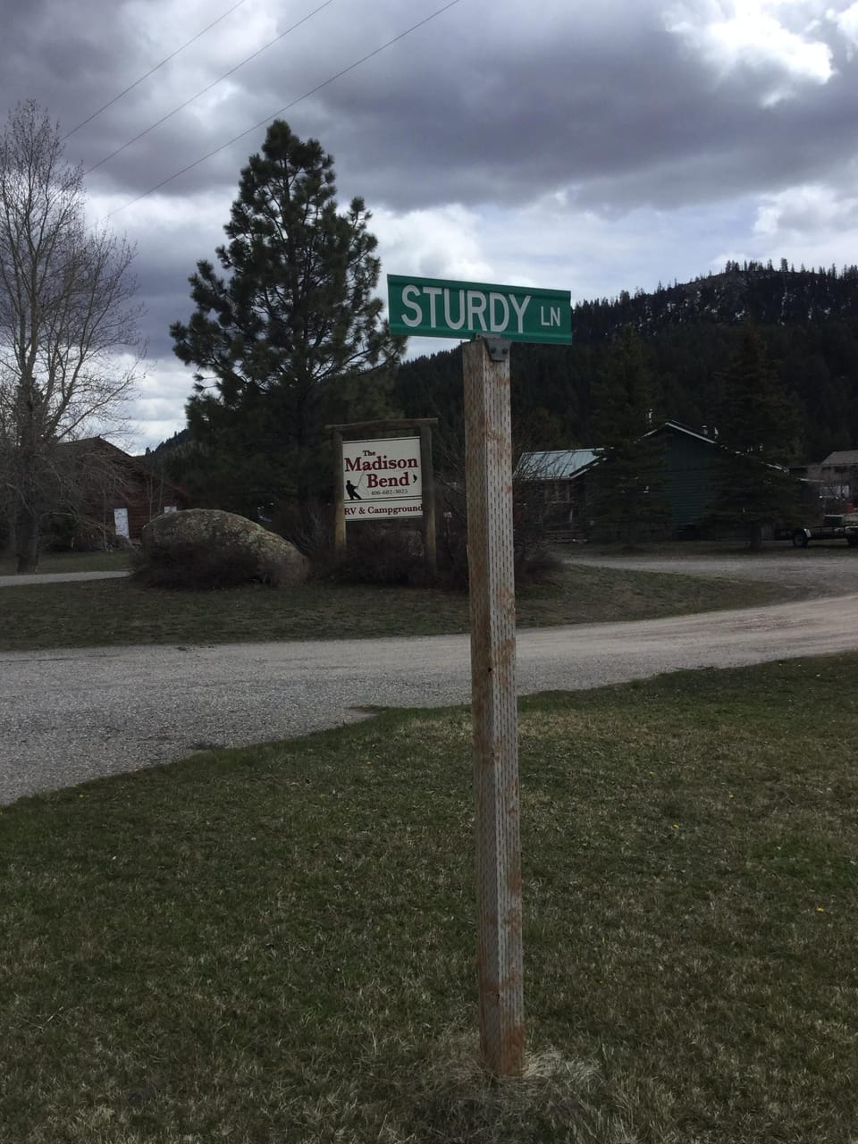 Watch for Sturdy Lane off of hwy 287, turn here