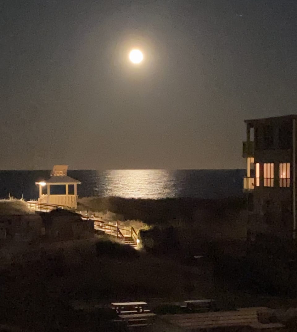Full moon view from our balcony