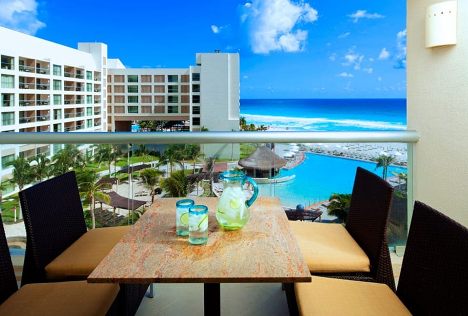 Refreshing beverage while you enjoy the room from your private balcony