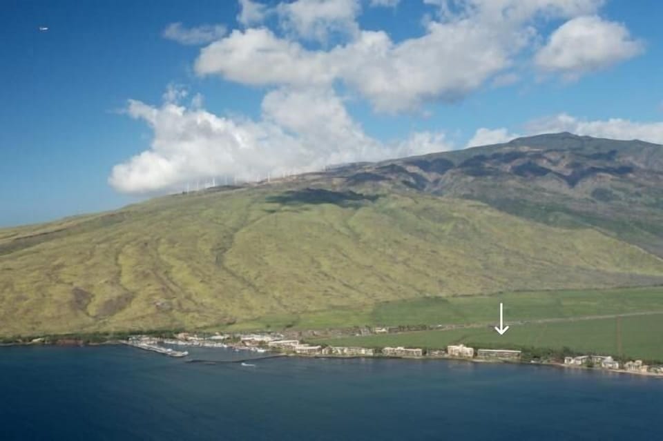 Aerial View of Your Condo with the West Maui Mountains in the Background