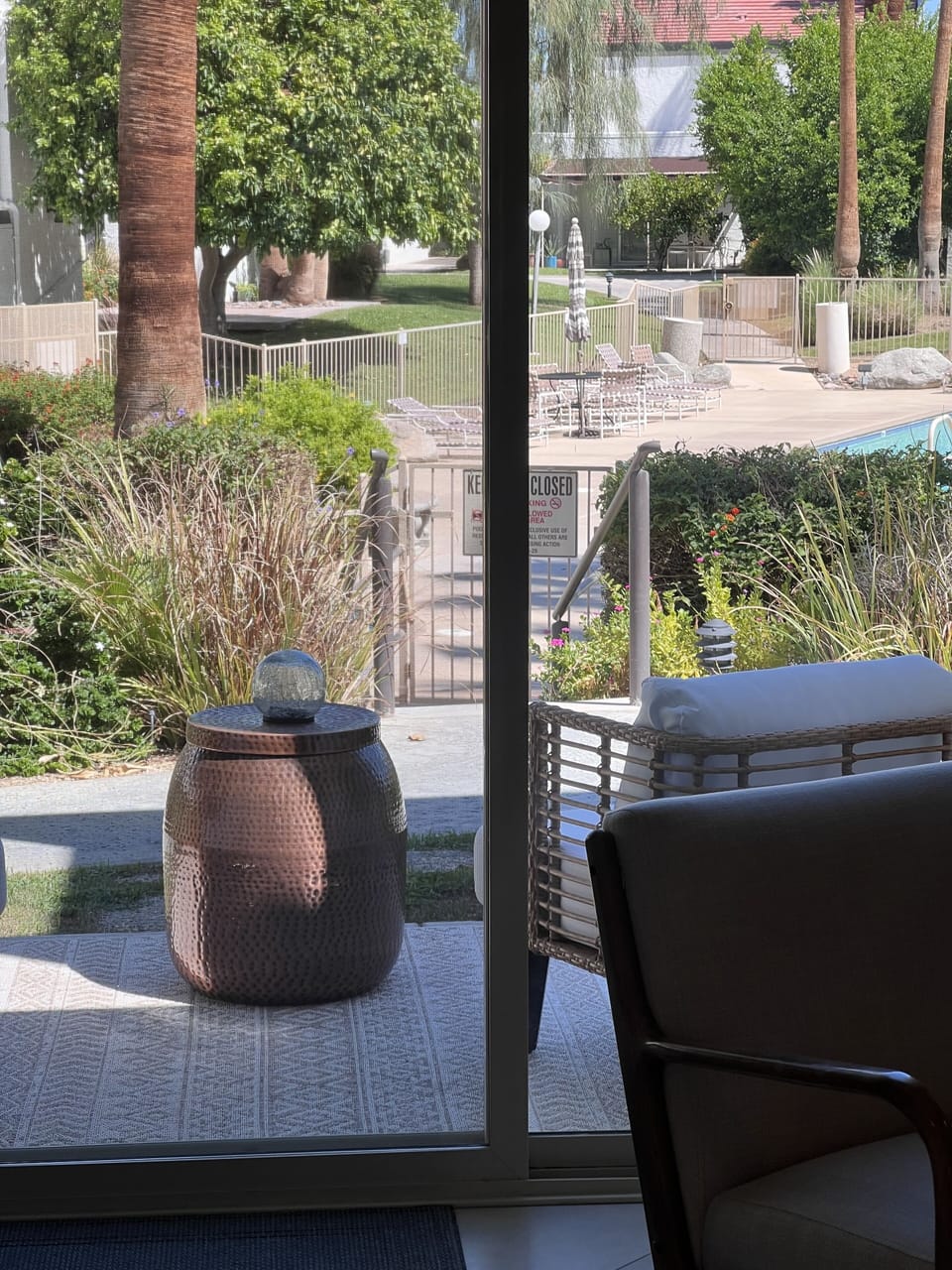 South patio is a lovely spot for happy hour.