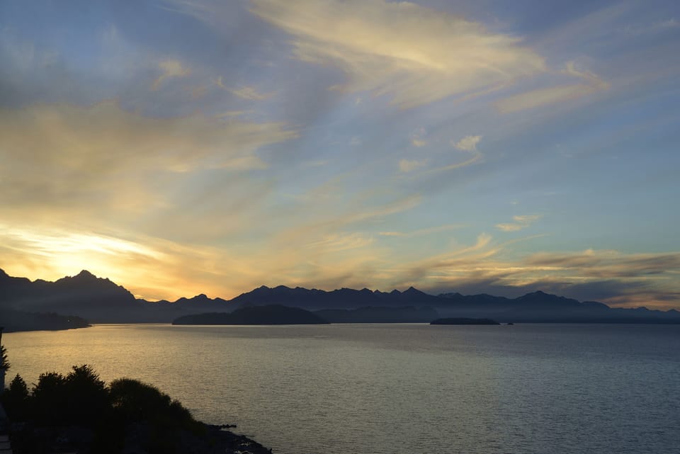 Views to the west, just after sunset