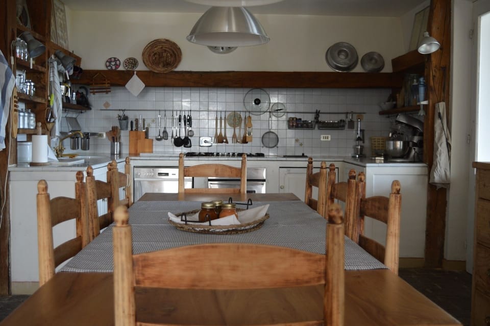 the wonderful rustic country kitchen
