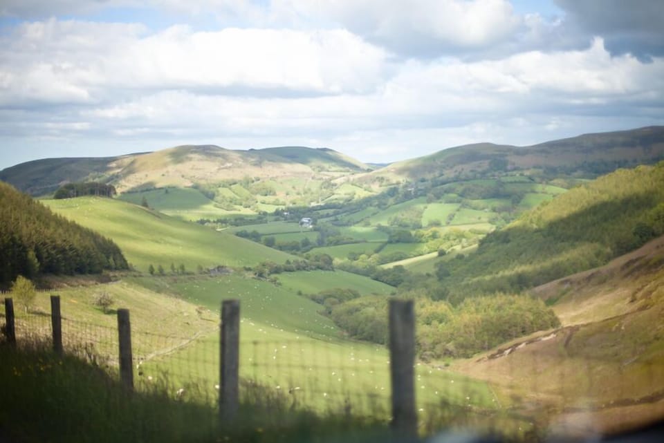 looking back across the valley at Fronlwyd
