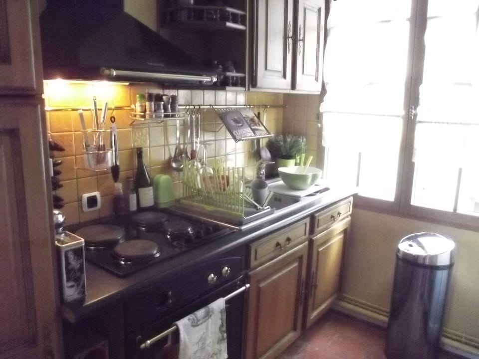 romantic light
Coffee makers French press and Nescafe machine at disposal