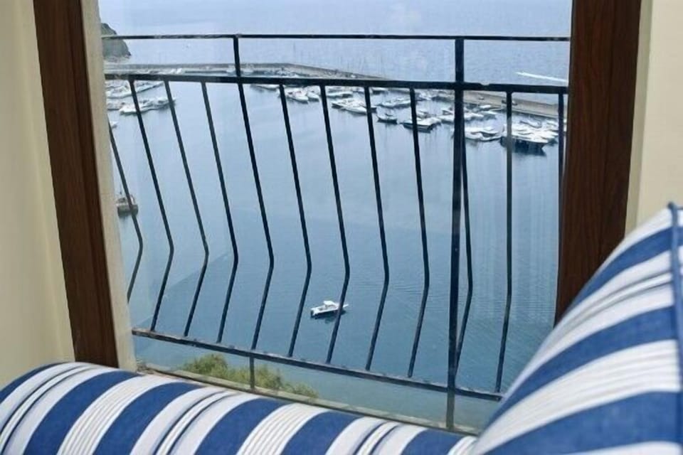 View throught the window of the Stella apartment.