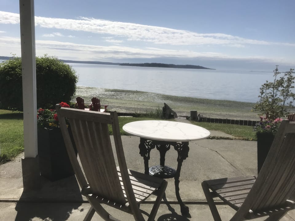 Bistro table and chairs on your seaside patio