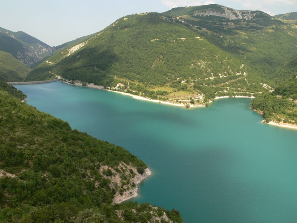Lago di Fiastra, a beautiful lake in the mountains