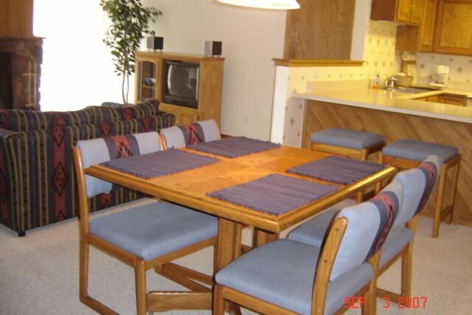 dining area next to kitchen