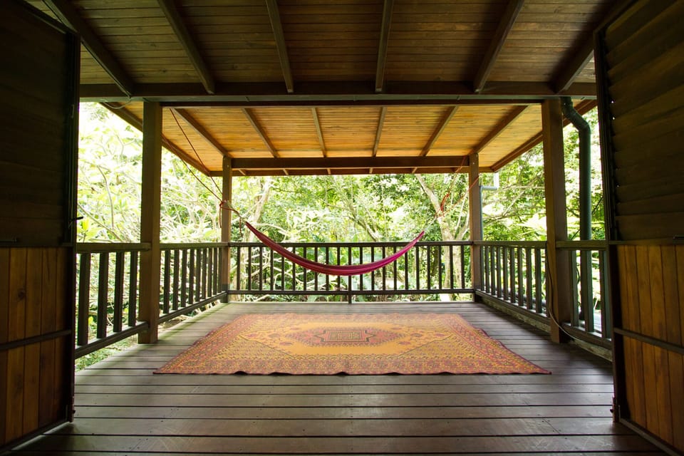 Covered porch on upstairs deck 