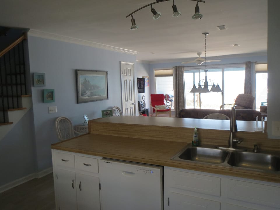 View from Kitchen to Beach & Gulf