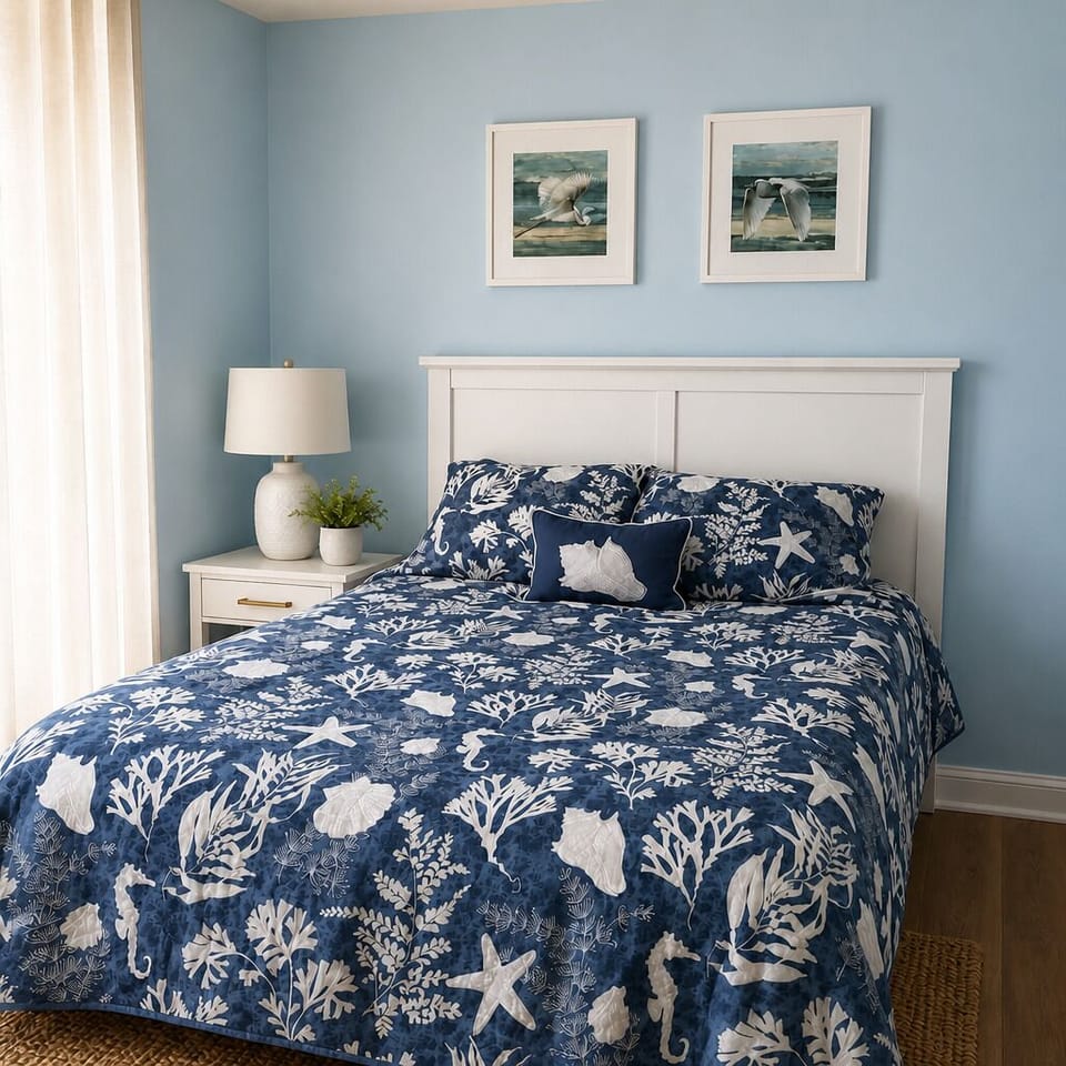 Inviting modern‑coastal bedroom for relaxing