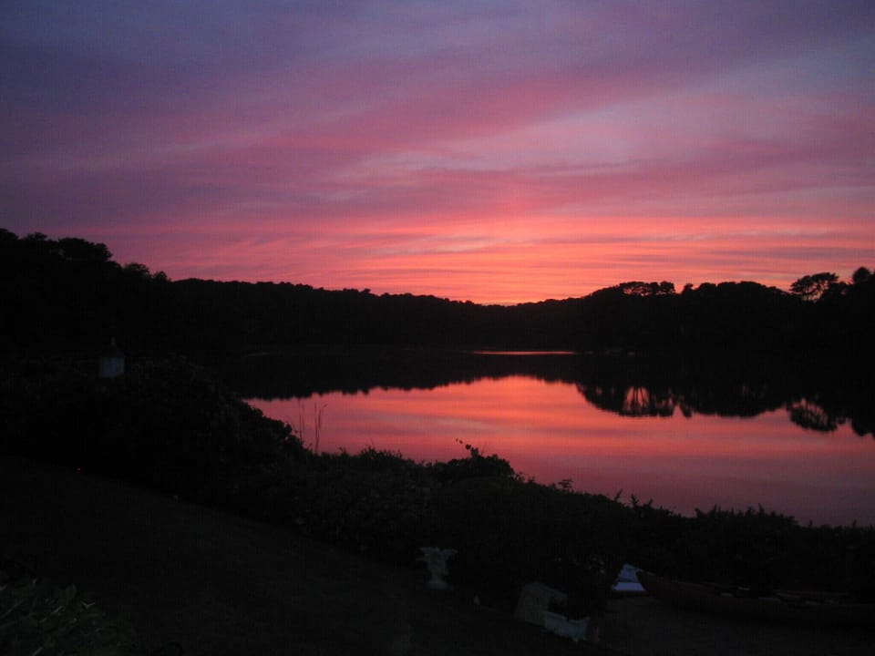 View from deck at sunset.