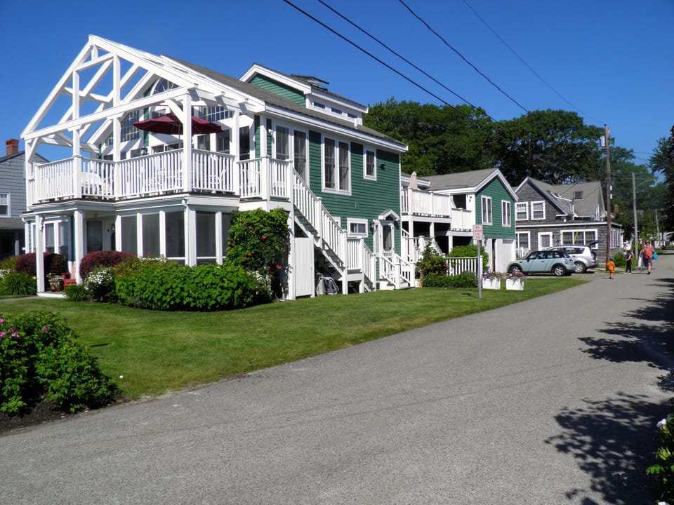 Front of House and view of attached cottages behind main house