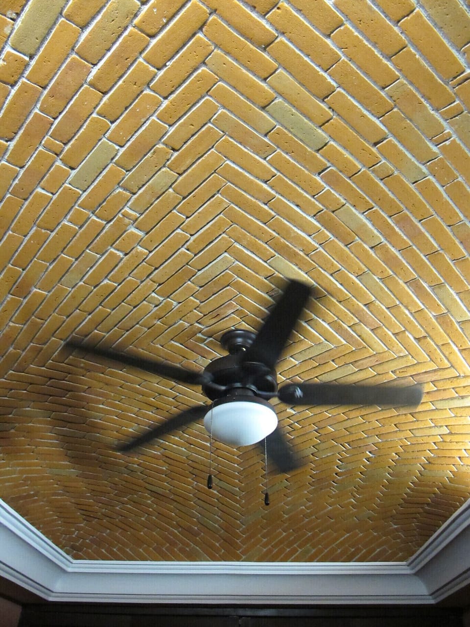 Master bedroom decorative ceiling and fan