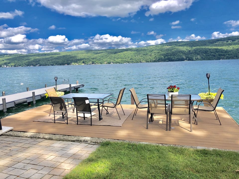Decks and docks front of house view