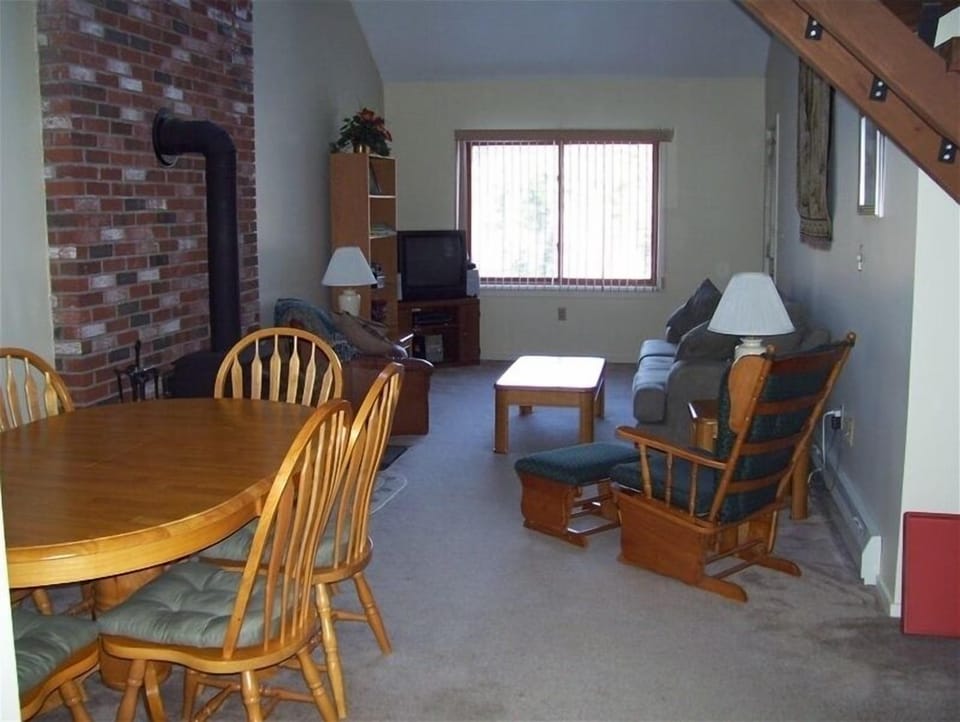 Living room and dining area