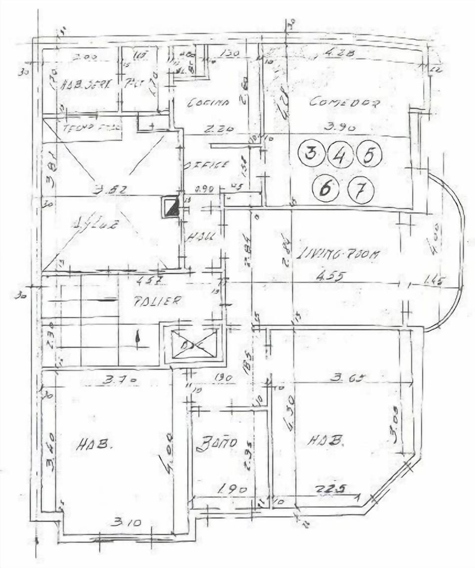 Apartment layout provides great privacy for the bedrooms from the day rooms