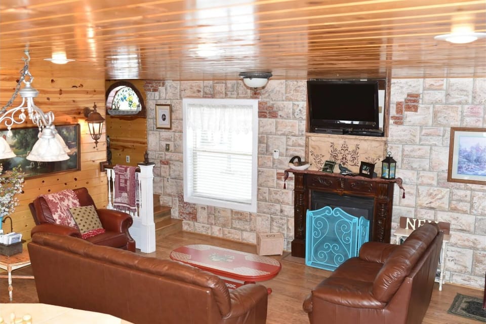 Enjoy sitting around a cozy fireplace on summer nights or snowy winter afternoons.