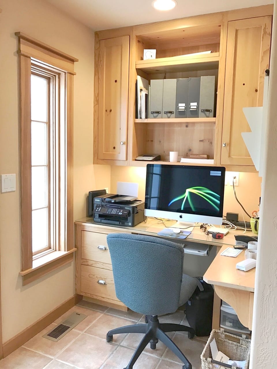 Small office by the pantry