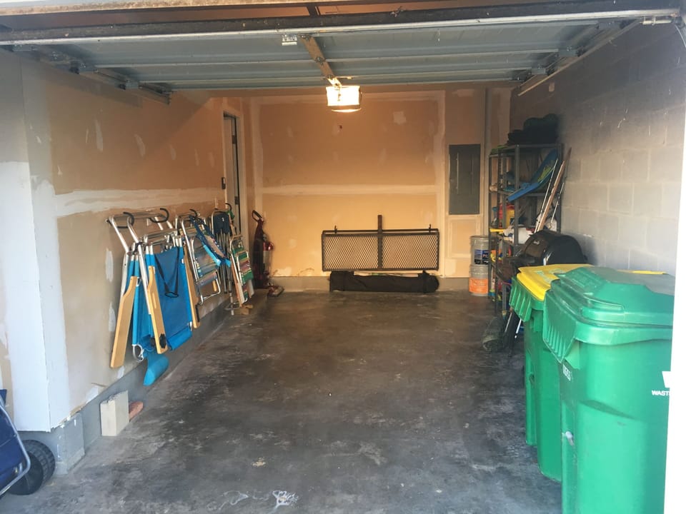 Garage stocked with toys and beach chairs!