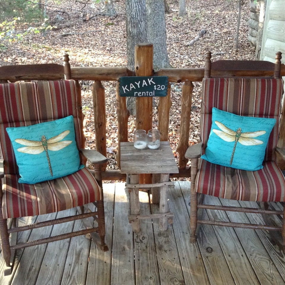 Relax on the private covered porch...