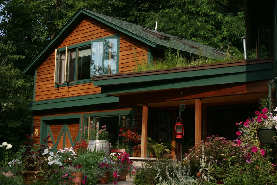 This is a shot looking at the green roof and your studio.