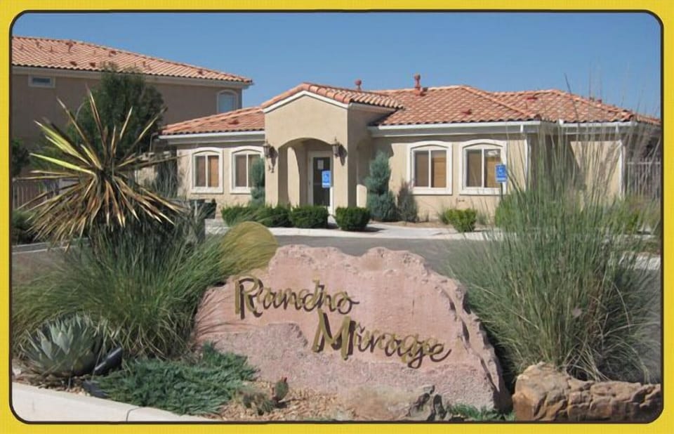 Clubhouse with pool in back--available for parties with reservation
