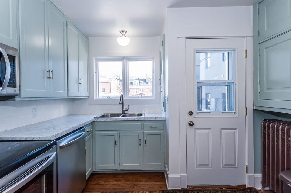 Main floor: Additional side entrance to home off of kitchen. 