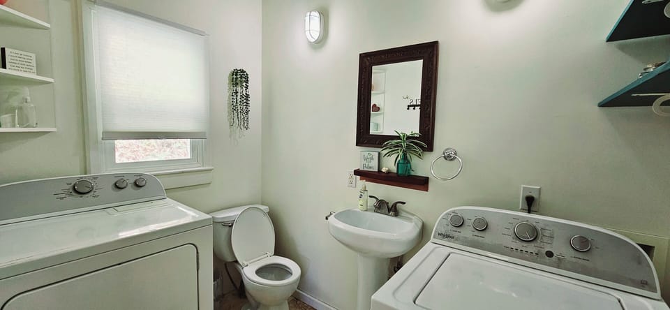 half bath with washer & dryer