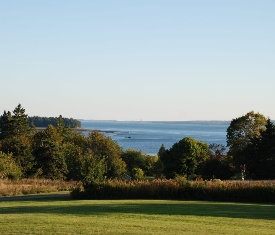 Looking out to Navy Island and Maine beyond is always spectacular.