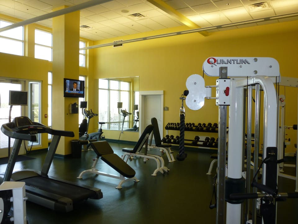 Fitness center in Tower 2 (our building). 